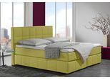 Boxspringbett HOME AFFAIRE "Casano", gelb (lemon), B:172cm L:215cm, Strukturstoff-Bezug (100% Polyester), Komplettbetten, Boxspringbett, mit feiner Steppung, in 3 Matratzenarten, 2 Härtegraden und 5 Farben