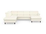 Wohnlandschaft SIT & MORE "Marano U-Form", beige (creme), B:304cm T:216cm, 98% Polyester, 2% Polyamid, Sofas, Wohnlandschaft, inklusive Kopfteilverstellung, wahlweise mit Bettfunktion, Bettkasten