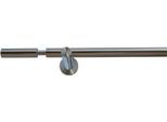 Gardinenstange INDEKO "Pretoria", silber (edelstahlfarben), L:230cm, Eisen, Gardinenstangen, Gardinenstange