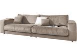 Big-Sofa 3C CANDY "Enisa II", grau (taupe), B:290cm H:86cm T:127cm, 85% Polyester, 15% Viskose, Sofas, Big-Sofa, incl. 1 Flatterkissen, Wahlweise mit Flecken-Schutz-Bezug Easy care