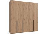 Kleiderschrank WIMEX "Mugano,in 5 Breiten,2 Höhen,2 Tiefen, viele Farben, Made in Germany", artisan, eiche nachbildung, griffe schwarz, B:225cm H:236cm T:58cm, Holzwerkstoff, Schränke, Kleiderschrank, mit langen Griffen aus Metall, mit oder ohne Spiegel