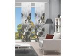 Schiebegardine VISION S "LAYON 2er SET" Gr. 1, grau (anthrazit), B:60cm H:260cm, Polyester, Gardinen, Schiebegardine, Schiebevorhang Digidruck 2er Set LAYON