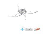 PAUL NEUHAUS Deckenleuchte "POLINA", silber (edelstahlfarben), 4, H: 17cm, 1 Stk., Leuchten, LED, dimmbar, Simply Dim, Memory, nach Trennung vom Netz, Deckenleuchte