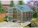 Gewächshaus VITAVIA "Calypso 5800", silber (silberfarben), B:192cm T:302cm, Gewächshäuser, Gewächshaus