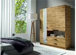 Kleiderschrank HOME AFFAIRE "LAREDO Wäscheschrank komplette Innenausstattung, Maße 158,3/200,5/55cm", braun (artisan eiche), B:158,3cm H:200,5cm T:55cm, Melamin, Schränke, Kleiderschrank, Garderobe mit offenem Fach, 3 Türen und 2 Schubladen, FSC