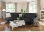 Ecksofa HOME AFFAIRE "Boston L-Form", schwarz, B:272cm, Struktur (100% Polyester);Luxus-Microfaser Florence (100% Polyester);Chenille (100% Polyester);NaturLEDER (reines Rindsleder), Sofas, Ecksofa, Kopfteilverstellung an jeder Sitzfläche, wahlweise Relaxfunktion
