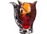 Tischvase GILDE "Gesichtsvase Katze Cat braun H. 27 cm", braun, B:23cm H:27cm T:16cm, Glas, Vasen, Tischvase