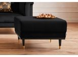 Hocker HOME AFFAIRE "Chamby", schwarz, B:70cm H:46cm T:64cm, Luxus-Microfaser Lederoptik (100% Polyester);Samtoptik (100% Polyester), Hocker, Hocker, mit Holzrahmen unten