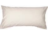 Kissenbezug JANINE "Colors Mako Satin", beige (creme), B:80cm L:40cm, Mako-Satin, Mako-Satin, Kissenbezüge, Kissenbezug, mit Reißverschluss, uni Kissenhülle, feinfädig, 100% Baumwolle