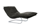 Relaxliege W.SCHILLIG "daily dreams", grau (anthrazit z69), B:95cm H:91cm T:170cm, Longlife Xtra-Leder Z69: Das feinnarbige, gedeckte Softleder Z69 besticht durch seine außergewöhnliche Weichheit im trendigen »Vintage-Look«, Hautstärke 0, 9 - 1, 1 mm, Sofas, Relaxliege, in Waffelkissen-Optik, wahlweise mit Motor, silber matt, in 2 Breiten