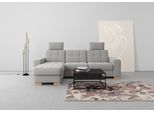 Ecksofa SIT & MORE "Quincy L-Form", silber, B:252cm H:82cm T:161cm, Sofas, Ecksofa, wahlweise mit Bettfunktion und Bettkasten