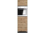 Backofenumbauschrank KOCHSTATION "KS-Riesa", braun (wotaneiche), B:60cm H:200cm T:60cm, Holzwerkstoff, Schränke, Backofenumbauschrank, Breite 60 cm, MDF-Fronten