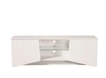 Lowboard INOSIGN "Cadiz TV-Board", weiß (weiß hochglanz folie), B:168cm H:57cm T:39,5cm, Sideboards, Lowboard, TV-Kommode mit Hochglanzfronten und Fräsungen, Glasboden