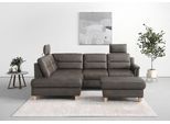 Ecksofa SIT & MORE "Farö L-Form", braun, B:251cm H:90cm T:187cm, Sofas, Ecksofa, inklusive Federkern, wahlweise mit Bettfunktion und Bettkasten
