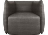 Sessel EGOITALIANO "Ludo Loungesessel, Designsessel, Clubsessel, elegant und zeitlos", grau (smoke), B:80cm H:68cm T:80cm, Luxus-Micofaser Lederoptik (100% Polyester) ist ein neues technisches Gewebe mit einem visuellen und taktilen Aspekt, der dem Nubuk sehr nahe kommt, mit innovativen Eigenschaften. Seine außerordentliche Weichheit kommt von einem exklusiven Produktionsprozess, der Unreinheiten