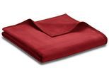 Wohndecke BIEDERLACK "Unicolour", rot (purpur), B:150cm L:200cm, Baumwolle, Polyacryl, Polyester, Wohndecken, Wohndecke, in vielen Farben