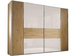 Schwebetürenschrank STAUD "Sonett 321C, Made in Germany", braun (eiche, ws), B:270cm H:222cm T:68cm, Holzwerkstoff, Schränke, Schwebetürenschrank, mit vier verschiedenen Ausstattungsvarianten