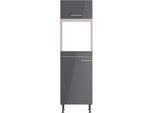 Backofen/Kühlumbauschrank OPTIFIT "Klara", schwarz (anthrazit, wildeiche), B:60cm H:211,8cm T:58,4cm, Holzwerkstoff, Schränke, Backofen/Kühlumbauschrank, Breite 60 cm