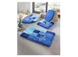 Badematte HAGEMANN Gr. 8, blau (türkis), WC-Deckelbezug (47cm x 50cm), Badematten, Badematte