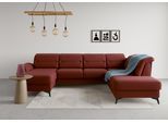 Wohnlandschaft SIT & MORE "Sinatra U-Form", rot (bordeaux), B:326cm H:85cm T:220cm, 100% Polyester, Sofas, Wohnlandschaft, optional mit Kopfteilverstellung und Armteilfunktion, Metallfüße
