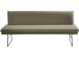 Polsterbank K+W KOMFORT & WOHNEN, grün (salbei), B:195cm H:87cm T:65cm, Sitzbänke, Polsterbank, Spitzkissenoptik, Sitzsteppung, hoher Sitzkomfort, in 2 Größen wählbar