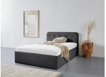 Polsterbett "Rostock", schwarz, L:210cm, Bezug 100% Polyurethan, Polsterung: Polsterwatte, Material Gestell: gepolsterter Holzwerkstoff, WESTFALIA SCHLAFKOMFORT, Betten, Polsterbett, auch mit Stauraum und Kopfteilverstellung erhältlich