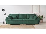Big-Sofa HOME AFFAIRE "Katja, B: 275 cm - OTTO. Verlässliche Qualität.", grün (dunkelgrün), B:275cm T:108cm, 100% Polyester, Sofas, Big-Sofa, Mega-Sofa mit 4 Zierkissen