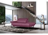 Ottomane EGOITALIANO "Anais, erstklassiges Designsofa, Breite 179 cm, Fußfarbe schattengrau", lila (violett), Sofas, B/H/T: 179cm x 74cm x 106cm, Leder NUVOLE, Ottomane rechts, Armlehne links, LEDER -Artikel BULL – Kat. B: Der Artikel BULL ist ein geschliffenes, pigmentiertes und behandeltes Rindsleder mit einer Dicke von 1, 3-1, 5 mm. Dieses Leder zeigt eine ziemlich weiche Hand mit einem halb un