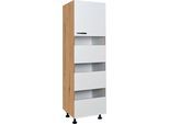 Vorratsschrank EXPRESS KÜCHEN "ARTA", weiß, B:60cm H:207cm T:58cm, Holzwerkstoff, Schränke, Vorratsschrank, vormontiert
