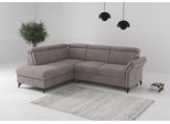 Ecksofa SIT & MORE "Glendale, L-Form", braun (taupe), B:247cm H:84cm T:193cm, 90% Polyester, 10% Polyamid, Sofas, Ecksofa, inkl. Kopfteilverstellung, wahlweise mit Vorziehsitz und Bettkasten