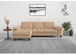 Ecksofa SIT & MORE "Westham L-Form", braun (macciato), B:275cm H:88cm T:172cm, 100% Polyester, Sofas, Ecksofa, Recamiere, mit oder ohne Bettfunktion, Bettkasten, Füße wengefarben