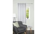 Vorhang HOME BASICS "BENOGA", silberfarben, B:135cm H:175cm, Polyester, Gardinen, Vorhang, Ösenschal, Uni, Dekostruktur
