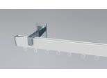 Gardinenstange INDEKO "Bern", weiß (weiß, chromfarben), L:110cm, Aluminium, Gardinenstangen, Gardinenstange, Innenlauf Komplett-Set inkl. Gleitern und Montagematerial