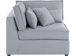 Sofa-Eckelement OTTO HOME "Florid", silber, B:99cm H:75cm T:100cm, Baumwollmix (60% Baumwolle/40% Leinen);Struktur fein (100% Polyester);Samtoptik (100% Polyester);Samtvelours (100% Polyester);Struktur (100% Polyester);Struktur recycelt (100% recyceltes Polyester), Polsterelemente, Sofa-Eckelement, Teil eines Modulsofas, fester Sitzkomfort, auch in Cord