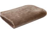 Plaid GÖZZE "Haustierdecke Cashmerefeeling", grau (taupe), B:100cm L:150cm, Polyester, Wohndecken, Plaid, strapazier- und widerstandsfähig