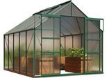 Gewächshaus VITAVIA "Mars 8300", grün (smaragdgrün), B:257cm H:231,8cm T:321cm, Gewächshäuser, Gewächshaus, Alu-Profile, 6 mm Hohlkammerplatten