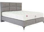 Boxspringbett HOME AFFAIRE "Violette erhältlich in den Breite 160, 180 & 200cm", grau, B:209cm L:212cm, 100% PES, Komplettbetten, Boxspringbett, inkl. Topper und extra dicker Taschen-Federkernmatratze