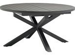 Gartentisch DESTINY "ARONA", grau (anthrazit, anthrazit), B:120cm H:75cm T:120cm, Aluminium, Tische, Gartentisch, Ø120/ (oval 170x120)x75cm, Aluminium