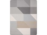 Wohndecke BIEDERLACK "Great Stone", grau, B:220cm L:240cm, Baumwolle, Polyacryl, Polyester, Wohndecken, Wohndecke, mit grafischem Karo, mit Zierstich