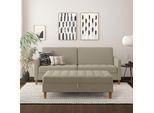 3-Sitzer DOREL HOME "Presley", braun (cappucino), B:203cm H:83cm T:83cm, Webstoff, 100% Polyester, Sofas, 3-Sitzer, Sofa mit Bett-Funktion und verstellbarer Rückenlehne