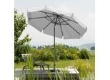 Sonnenschirm SCHNEIDER SCHIRME "Orlando", grau, Obermaterial: 100% Polyester, Standschirme, Sonnenschirm, abknickbar, ohne Schirmständer