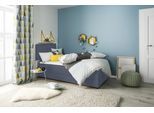 Boxbett HOME AFFAIRE "Mieke", blau, B:103cm L:210cm, Struktur imprägniert (100%), Komplettbetten, Boxbett, incl. Bettkasten und Topper, Bezug imprägniert, 2 Breiten