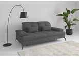 3-Sitzer SIT & MORE "Amica, inkl. Sitztiefenverstellung und Armteilverstellung", grau, B:212cm H:90cm T:122cm, 90% Polyester, 10% Polyamid, Sofas, 3-Sitzer, wahlweise mit Kopfteilverstellung und Bettfunktion