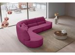 Ecksofa EGOITALIANO "Puffy, extravagant & edel, Retro Designsofa, hoher Sitzkomfort, L-Form", pink (fuchsia), B:330cm H:88cm T:205cm, Sofas, Ecksofa, mit Ottomane, wahlweise mit und ohne elektrischer Relaxfunktion
