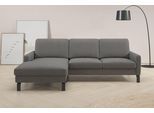 Ecksofa HOME AFFAIRE, grau (anthrazit), B:244cm H:86cm T:164cm, 100% Polyester, Sofas, Ecksofa, inkl. saugroboterfreundliche Höhe & schmale Armlehnen
