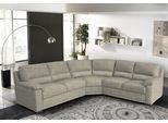 Ecksofa EGOITALIANO "Doris, modernes Designerecksofa in hochwertigen Microfaserqualitäten", grau (opal grau), B:266cm H:90cm T:246cm, Luxus-Micofaser CASHMERE in Lederoptik (100% Polyester) ist ein neues technisches Gewebe mit einem visuellen und taktilen Aspekt, der dem Nubuk sehr nahe kommt, mit innovativen Eigenschaften. Seine außerordentliche Weichheit kommt von einem exklusiven Produktionspro