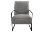 Cocktailsessel K+W KOMFORT & WOHNEN, grau, B:62cm H:77cm T:83cm, Sessel, Cocktailsessel, mit bezogenen Armlehnen, Gestell in Metall schwarz Struktur