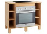 Herdumbauschrank HOME AFFAIRE "Oslo", beige (natur gebeizt, gewachst), B:100cm H:85cm T:60cm, Massivholz, Schränke, Herdumbauschrank, 100 cm breit, in 2 Tiefen, massiver Kiefer, mit 23 mm Arbeitsplatte