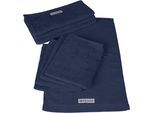 Handtuch Set ROSS "Sinfonie", blau (denim), Obermaterial: 100% Baumwolle, Handtuch-Sets, Handtuch Set, beinhaltet Gästetücher und Waschhandschuhe