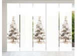 Schiebegardine HOME WOHNIDEEN "CHRISTMAS TREE", beige (natur), B:60cm H:245cm, Polyester, Gardinen, Schiebegardine, SET, Schiebewand, Dekostoff, Digitaldruck
